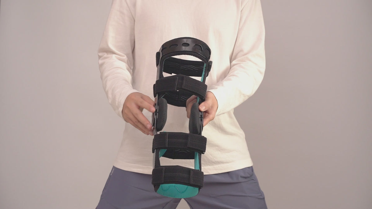 NOKAIYA Functional Hinged Knee Brace with Adjustable ROM, ACL PCL MCL Support, Post-Surgery Knee Stabilizer for Men & Women, Ligament Injury Recovery, Arthritis Pain Relief, (XL/Right)